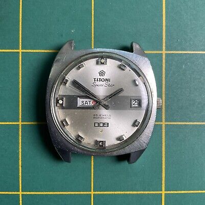VINTAGE TITONI SPACE STAR 600 AUTOMATIC 25J FOR PARTS OR VINTAGE TITONI SPACE STAR 600 AUTOMATIC 25J FOR PARTS OR
