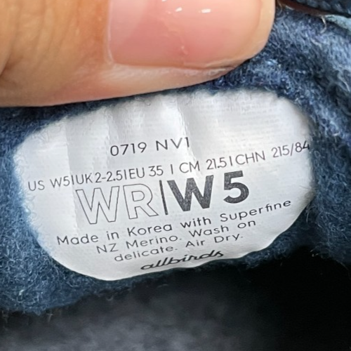 Allbirds Wool Runners Womens Size 5 Blue White Athletic Running Shoes Sneakers - Picture 9 of 10