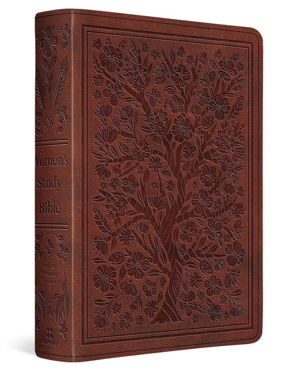 ESV Womens Study Bible TruTone Chestnut Almond Tree Design by Jen Wilkin 2025 Imitation Leather