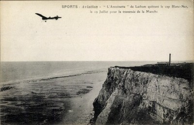 Postcard Aviation leaving Antoinette de Latham Cape Blanc-Nez - 11014044
