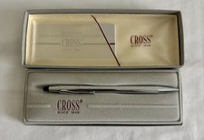Cross Classic Chrome Ball Point Pen 3502 Blue Ink TESTED WORKS Monogrammed  DH  
