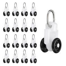 uxcell 50Pcs Curtain Track Rollers Curtain Rail Pulleys Runners Plastic Ceiling