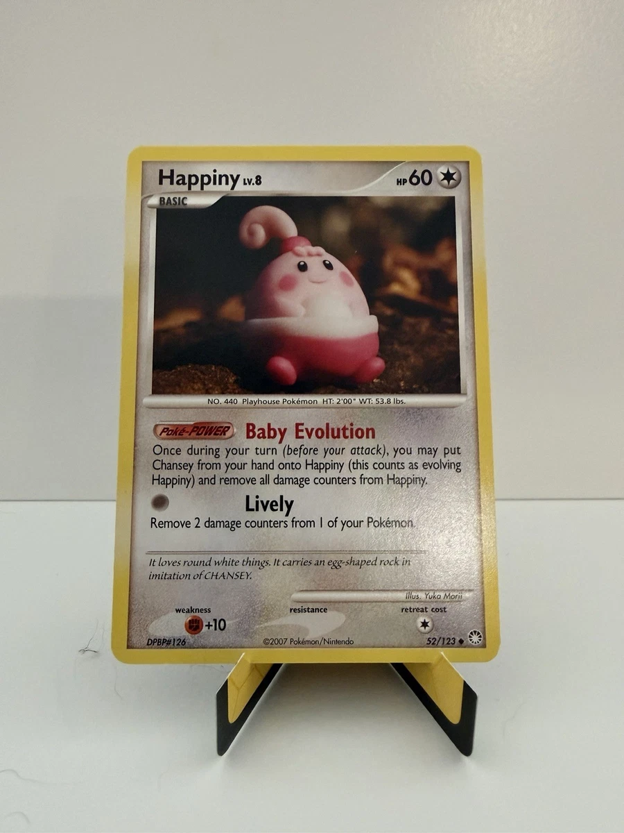 happiny pokemon card value - 161/214 - Lmina inversa de bonos ininterrumpidos 2008 Collection Type Happiny [Reverse Holo] #52 Prices