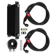 Universal 10 ROW AN10 Engine Oil Cooler +Filter Adapter M20 x 1.5 Hose Kit