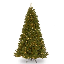 7 ft Pre-Lit North Valley Spruce Artificial Christmas Tree, 500 Clear Lights,...