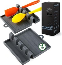 Soporte Cucharas Silicona Resistente 600F Libre BPA Facil Limpiar Lavavajillas