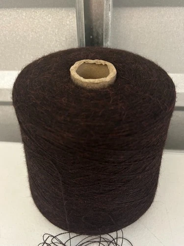 NICE Spool Cone Peruvian LACE SOFT Alpaca Yarn 2lb 3oz 998gr 472 Brown Mix A image 6