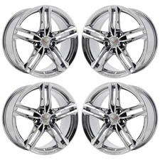 Set Of 4 Staggered 18x8.519x10 Chevrolet Corvette Pvd Bright Chrome Wheels R...
