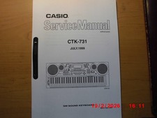Casio CTK 731  Keyboard original SERVICE MANUAL WERKSTATTHANDBUCH