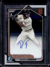 2024 Bowman Draft Dakota Jordan Chrome Auto 1st Prospect #CPA-DJ Giants