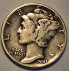#1 1943 P Nicer Low Mintage Mercury Dime