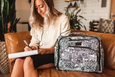 Jujube Ju-Ju-Be Sketch BFF Legacy Diaper Bag Backpack Black  White