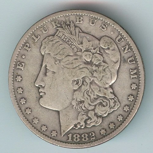 1882-CC U.S. MORGAN SILVER DOLLAR - KM#110 - SCARCE - VERY FINE
