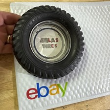 Atlas Vintage Tire Ashtray Original Car Truck Auto Hotrod Authentic Gift Blemish Atlas Vintage Tire Ashtray Original Car Truck Auto Hotrod Authentic Gift Blemish