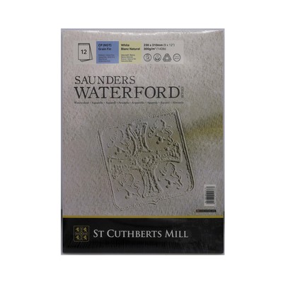Saunders Waterford Classic Watercolour Pad 12x9'' 300gsm 100% Cotton 12 Sheets