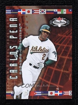 2002 Fleer Box Score International Road Trip 1st Edition 63/100 Carlos Pena 4at