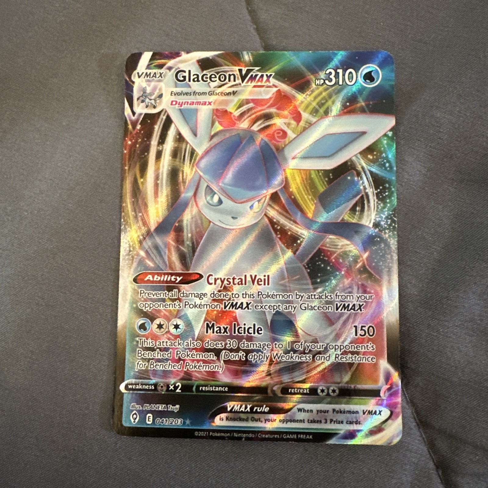 Pokemon Glaceon VMAX - 41/203 Ships Asap With Tracking And Protected