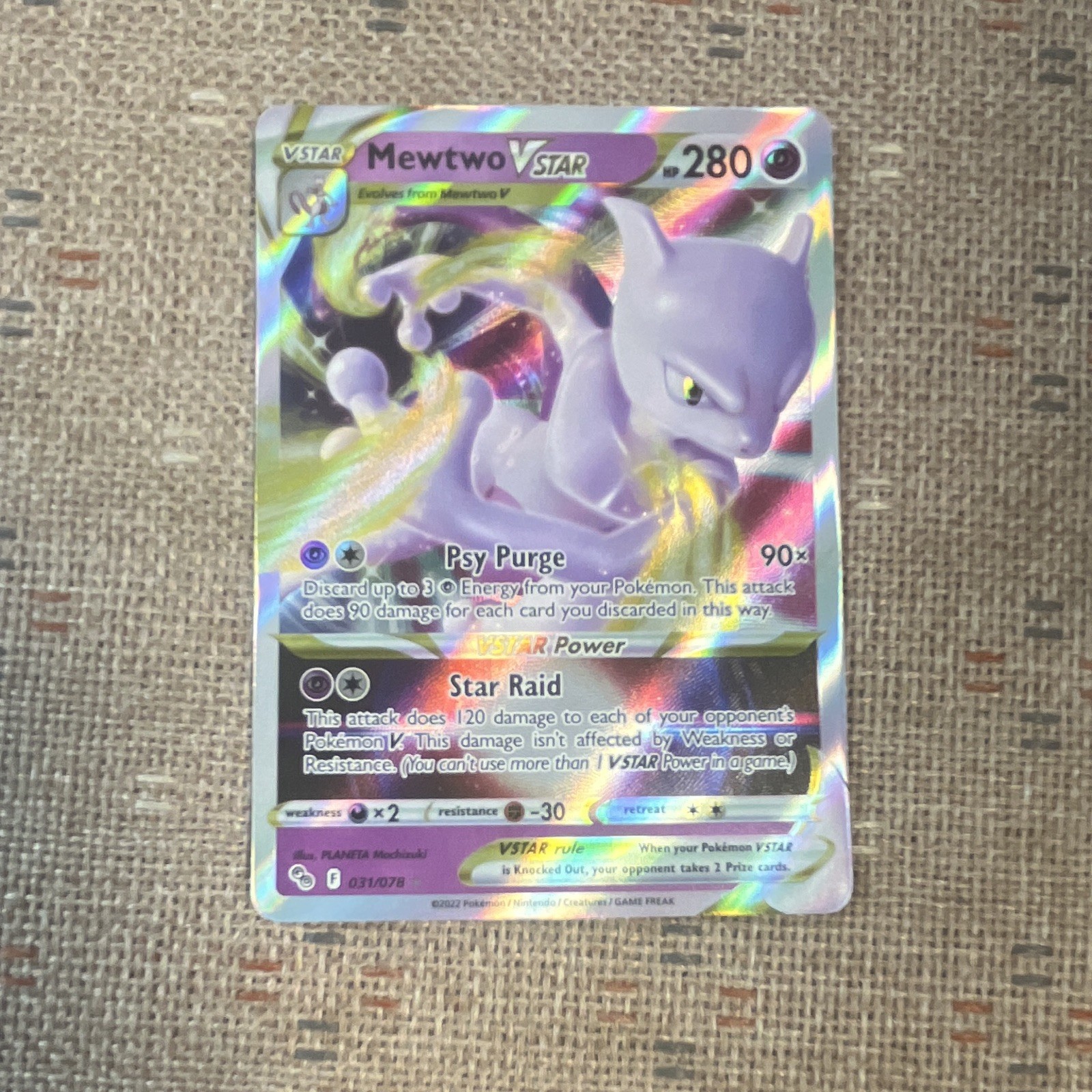 Mewtwo VSTAR 031/078 2022 English Holo Ultra Rare