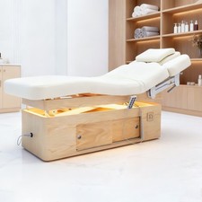 Electric Spa Beauty Bed with Storage  4 Motors Adjustable Salon Facial Table