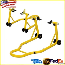 2 Pack Motorcycle Front & Rear Stand Lift 900 lbs Spoolift Paddock Swingarm Arm