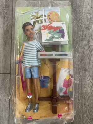 Barbie team Stacie teen boy doll hispanic Artist brown hair rare ethnic 