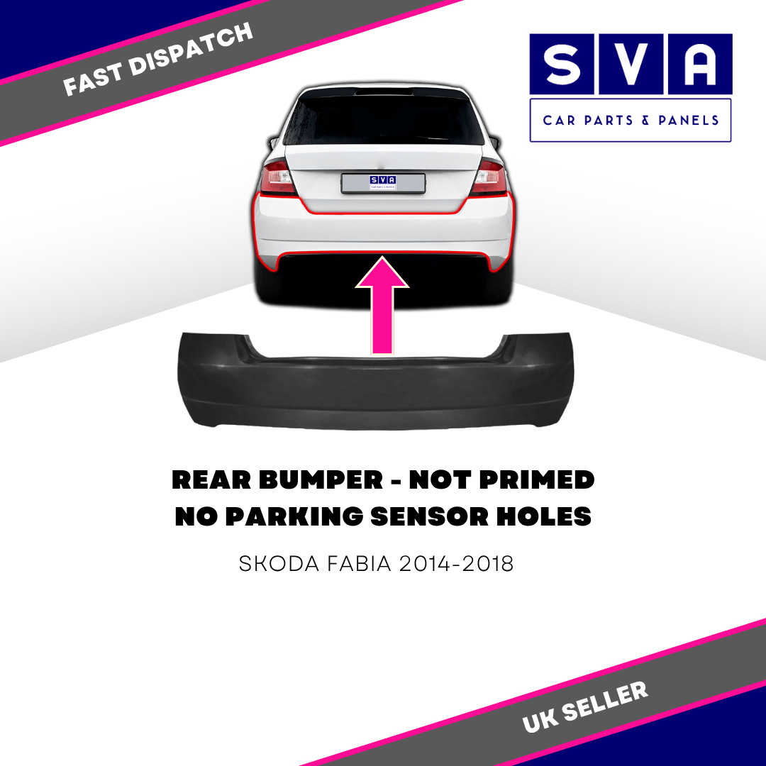 Rear Bumper Not Primed For Skoda Fabia 2014-2018 - Insurance Approved 6V6807421