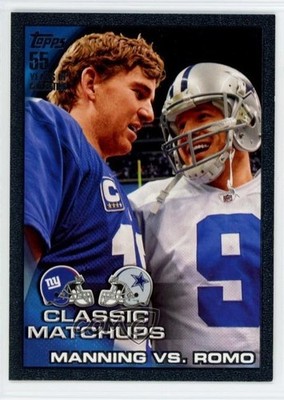2010 Topps Classic Matchups Black /55 Eli Manning Tony Romo #226 h8k