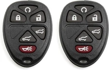X AUTOHAUX 2pcs OUC60270 6 Buttons Key Fob Remote Control Keyless Entry Black 