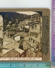 Street Hillside Native City Simla India Rose Stereograph Stereoview