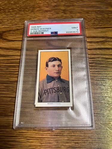 Honus Wagner, 1995 IMT, T-206 REPRINT, PSA 9