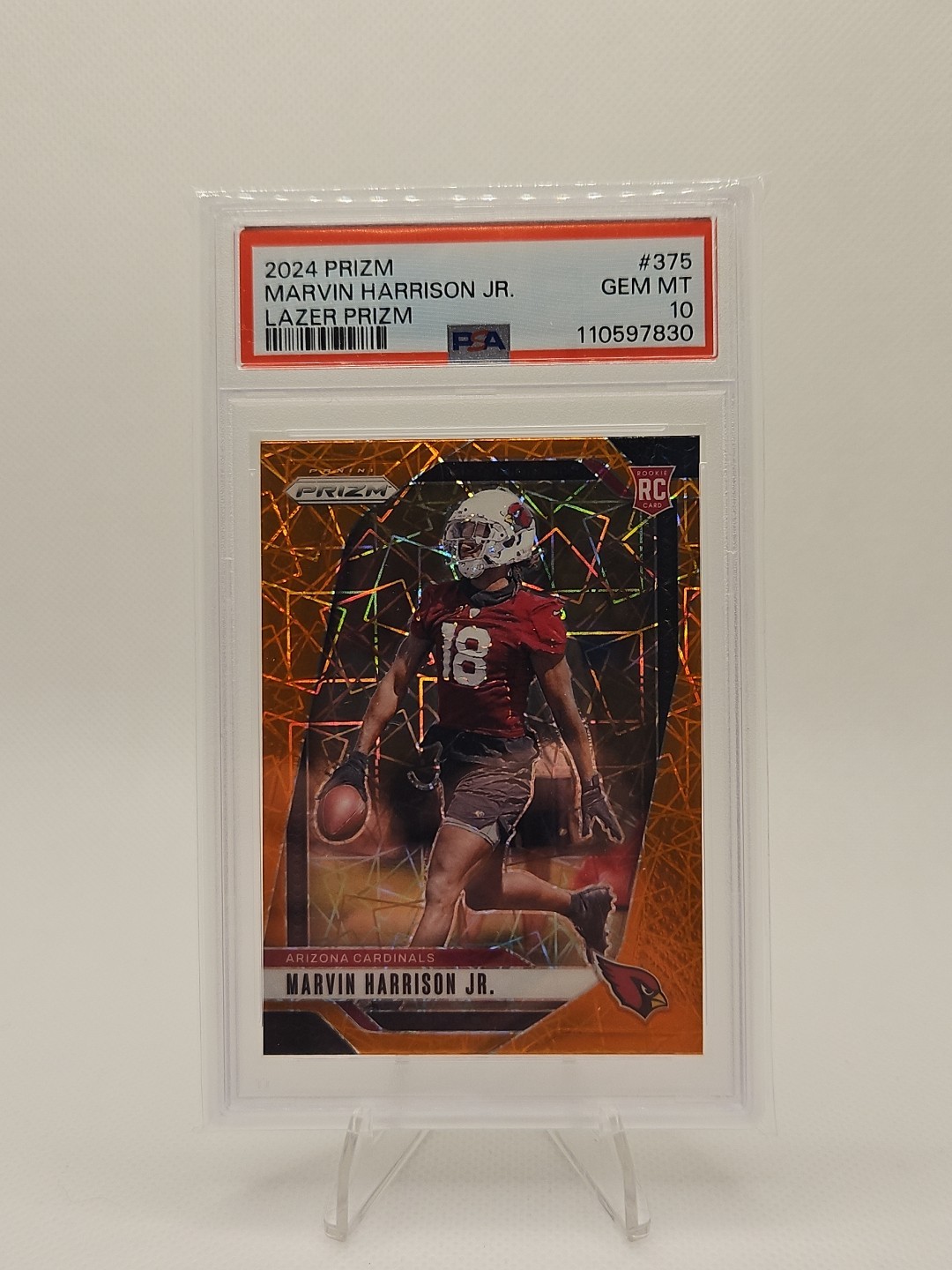 2024 Panini Prizm - Rookies Marvin Harrison Jr. #375 Lazer Prizm (RC) PSA 10