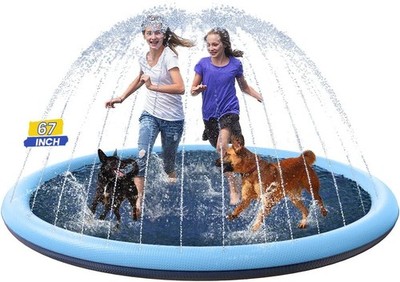 PETOCAT 67 Inch Non-Slip Splash Pad for Kids & Dogs