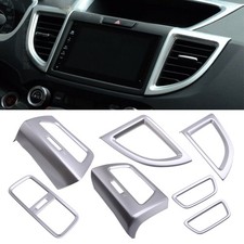7pcsset Matte Silver Ac Air Vent Trim Frame Fit For Honda Crv Cr-v 2012-2016