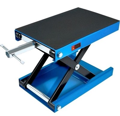 Motorcycle Lift Scissor Jack, 1200 LB Capacity Wide Deck Hoist Stand Maintenance