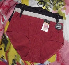 3 NEW PRIMA VALENTINA 873219 BKRD MICROFIBER NO PANTY LINES BRIEF PANTIES M
