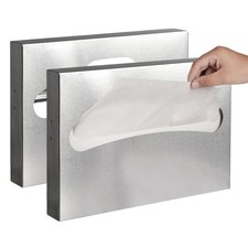 Desyeryamimi 2 Pack Toilet Seat Cover Dispenser,Commercial Stainless Silver