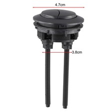 Black Toilet Flush Button Dual Flush Design Fits Bathroom Tanks 38 to 68mm Hole