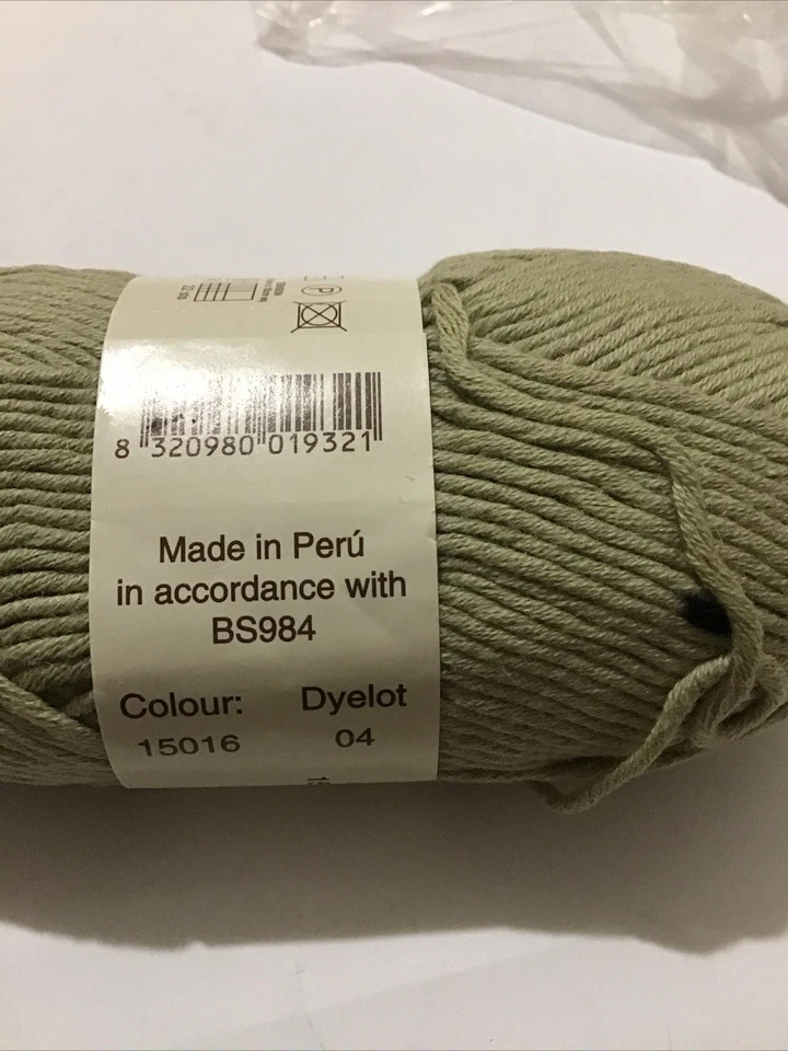Debbie Bliss Cotton Cashmere Yarn 1 Sage Green #15016 - Image 3 of 3