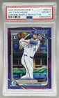 8105 Jac Caglianone 2024 Bowman Chrome BDC-8 Purple Refractor 1st RC /250 PSA 10