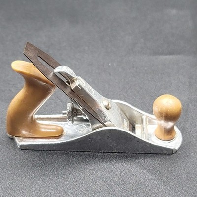 Vintage MARX Toy Wood Plane Miniature Tool 2''x 3''x 1'' Metal&Plastic Woodworking
