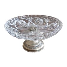 Alzatina portagioie in argento e cristallo (prima metà del ‘900)