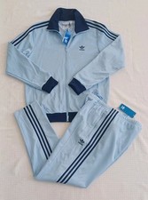 Adidas Originals Beckenbauer Tracksuit Clear Sky/Night Indigo Men's Medium