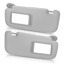 Grey Left Driver  Right Passenger Side Sun Visor with Mirror Left Right