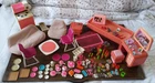 Vintage 1977 Barbie Dream House Furniture Large Lot with Accessories (Read Desc)