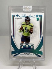 2022 Panini Flawless Kenneth Walker III Red White & Blue Gems 1/1 Rookie Card
