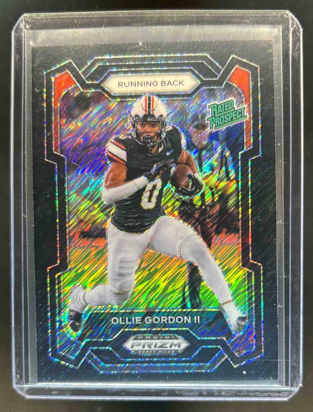 2024 Prizm Draft Picks Ollie Gordon II Black Shimmer RC #1/1 Cowboys