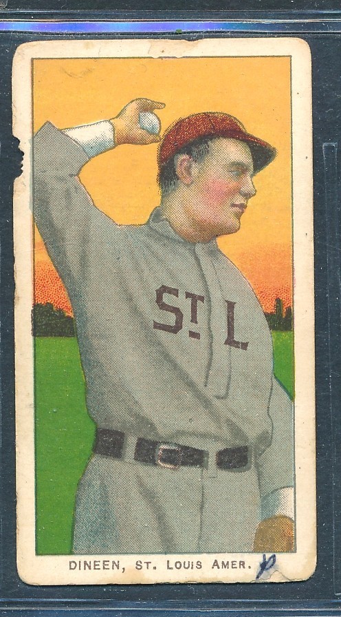 T206 Piedmont 350: BILL DINEEN St. Louis Browns ~ FAIR mk