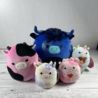 Squishmallows Lot of 5 Cows Osgood the Highland Cow and Friends Soft Plush New — photo 1