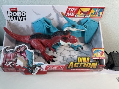 ZURU Robo Alive Dino Action Interactive Moving T-Rex & Pterodactyl Toy Set