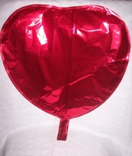 RED HEART SHAPE MYLAR HELIUM BALLOONS 3 PIECES=FOIL-  PARTY -BIRTHDAY - 18" 